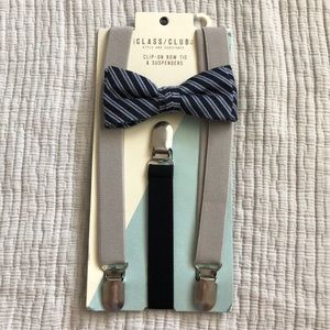 Clip -On Bow Tie and Suspenders